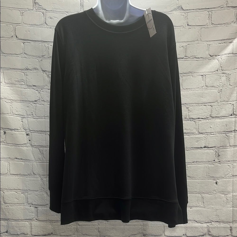 NWT Jockey Black Long Sleeve Crew Sweatshirt